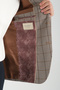 Pakito Men's Mink Plaid Slim Fit Mono Collar Sports Blazer Jacket - 3