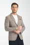 Pakito Men's Mink Plaid Slim Fit Mono Collar Sports Blazer Jacket - 4