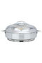 Al Saif Gallery Maglit Steel Food Container, 35 cm, Gold-Silver Embossed