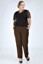 Women's Elastic Waist Large Size Pants Fabric Pants - 4