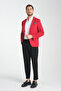 Baselna Men's Red Stretching Lycra Fabric Fully Lined Slim Fit Mono Collar Slim Fit Blazer Jacket - 7