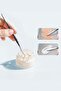 2 Pieces Mirror Steel Makeup Foundation Cream Mixing Spatula Palette Set Cin906 - 3