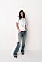 Women's high printed white t-shirt - 4
