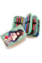 Pencil Case Girl with Cat Kawai Organizer Pencil Case Vegan Leather Three Compartment Pen Holder - Green - 3