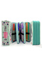 Pencil Case Girl with Cat Kawai Organizer Pencil Case Vegan Leather Three Compartment Pen Holder - Green - 5