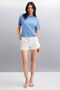 Lottie Women's 100% Organic Cotton Regular Fit Crew Neck Basic Short Sleeve Indigo T-Shirt - 2