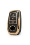 For Toyota New Case Chr C-Hr Camry Corolla Cross Yaris Cross Prius Rav4 Key Case Cover Black Gold Color