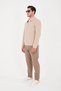 360 Stretching Knitted Men's Zip-Up Standard Fit Polo Neck Jacket Coat - 6