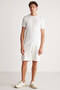 Chad Men's Slim Fit Ultra Stretchy Short Sleeve Round Neck White T-Shirt - 5