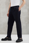 Blaz Men's Woven Waist Elasticated Slim Fit Corded Pocket Navy Blue Trousers