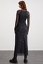 Beulah Women's Maxi Length Elastic Waist Tulle Dark Gray Skirt - 6