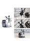 Decorative Bass Guitar Playing Man Metal Pen Holder Table Ornament - 4