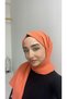 Orange Medina Silk Shawl Solid Color Width 73 cm Length 1.93 73X1.93 - 2