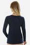 Long Sleeve V-Neck Slim Fit Women's Body T-Shirt 2039-Cotton Stretch Fabric Fitted Blouse - 3
