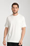 2857 Massimo Men's White 100% Supima Cotton Stretchy Fabric Regular Fit Crew Neck T-Shirt - 3