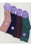 Women's Slipper Towel Bamboo Thick Socks 4-Piece - 3