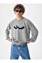 Sıgnli Crew Neck Long Sleeve Regular Fit Gray Sweatshirt - 6