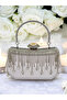 Gray Satin Women's Evening Dress Bag - 2