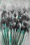Hari̇kabi̇rev | Gray-Green Abstract Pattern Flower Combination | Framed Glass Table 3 Pieces Vertical - 2