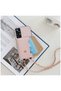 Xiaomi Mi 12t Compatible Case Zebana Leather Case with Neck Strap Rose Gold