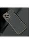 Apple iPhone 14 Pro Compatible Case Gold Design Leather Case Green