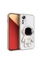 Xiaomi Mi 12 Lite Compatible Case Astronaut Silicone Case with Stand White - 4