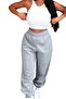 Gray Elastic Waistband Economical Soft Women's Sweatpants - 2