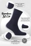 Bamboo Men's Socket Long Plain Navy Blue Seamless 3-Piece Premium Boxed Socks - 2