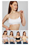 Women's Strapless Padded Bustier with Straps, 5-Piece Economical Pack, High-Quality Crop Top