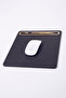 Leather Mousepad Plain Black with Gold Detail - 5