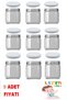 Glass Jar White Lid 210 Cc 9 Pieces Yogurt Baby Food Supplementary Food Jar 15 Pieces Label