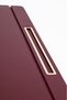 Leather Covered Table Cluster Claret Red Gold Detailed 50x35cm - 2