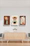 T-5 (75X50Cm) 3 Piece Frame Look Decorative Bohemian Wall Poster Set Self Adhesive Foil