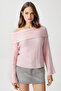 Women's Perla Sof Pink Soft Textured Sweater - 8