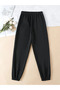 Black Unisex Jogger Sweatpants with Elastic Legs Şah Modaffdşş - 2