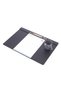 Leather Gathering Set with Pen Section 49x34cm Black with Wooden Detail - 3
