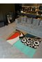 Kemal Collection Multicolored Geometric Detailed Pelikan Patterned Woven Base Modern Decorative Carpet 50 - 2