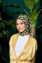 Marrakech Collection Soft Scarf Black Pine Green 1205-05 - 2