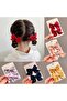 2-piece children's satin bow hair clip set yellow - ribbon bow clip pens hair clip - 2