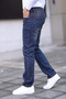 Lacivert Regular Fit Esnek Kumaş Jeans Kot Pantolon TMNSS25JE00001 - 5