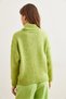 Women's Pistachio Green Turtleneck Soft Textured Thick Knitwear Sweater Kzk- 19000936 - 7