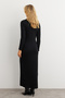 Women's Black Double Breasted Maxi Dress Mtf31 - 7