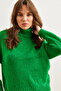 Women Green Turtleneck Soft Textured Thick Knitwear Sweater Kzk- 19000936 - 5