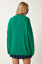 Women's Green Pocket Detailed Basic Knitwear Sweater MX00125 - 5