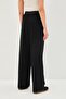 Black Regular Knitted Trousers with Waist Detail - 4