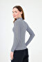 Turtleneck Thin Striped Body Black White - 4