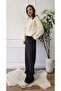 Velvet Trousers with Elastic Waist - 2