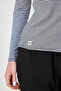 Turtleneck Thin Striped Body Black White - 2