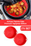 2Pcs Red Silicone Airfryer Cooking Bowl - Compatible with All Airfryers