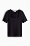 Square-neck top